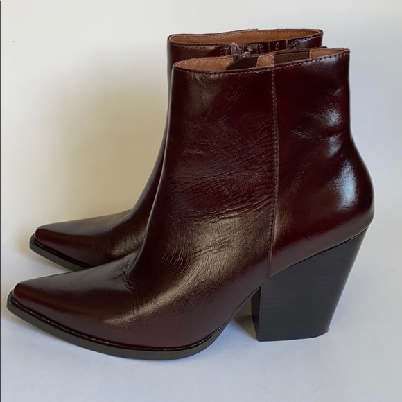 NEW Jeffrey Campbell Flynn Burgundy Boots Size 7 - Picture 6 of 16